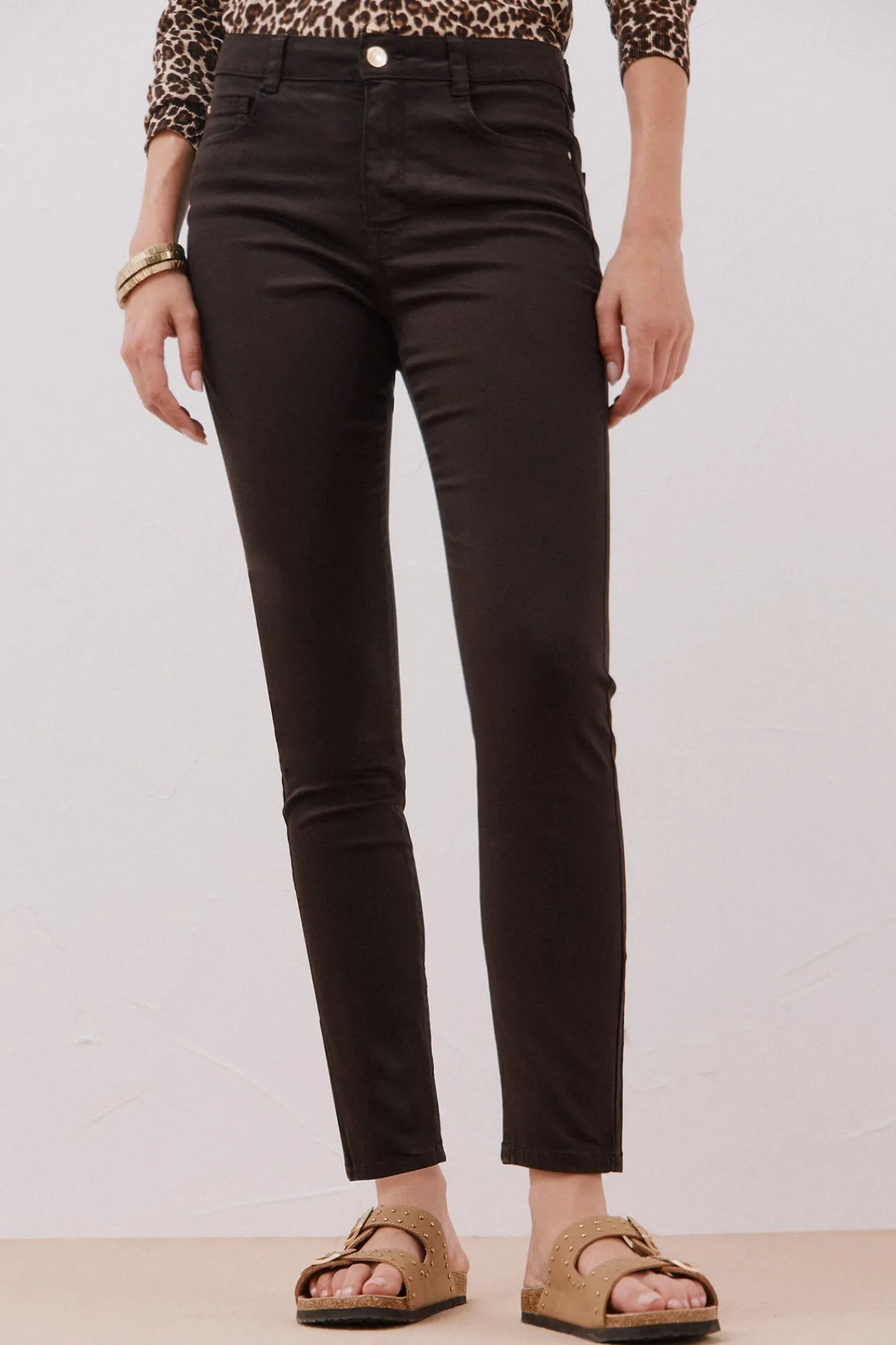 Cortefiel Jeans|Calças-Calças Coloridas Sensational Castanho