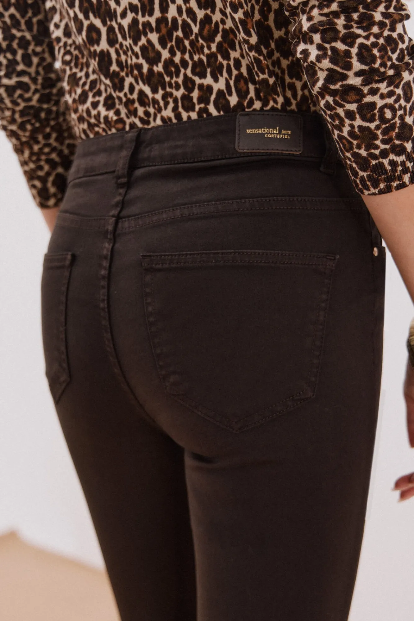 Cortefiel Jeans|Calças-Calças Coloridas Sensational Castanho