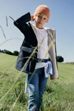 Springfield Kids Calças-Calças com cotoveleiras infantis azul