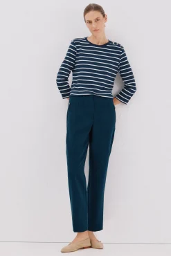 Cortefiel Calças-Calças com zíper Azul