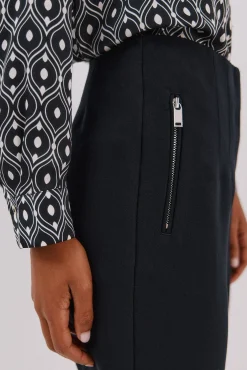 Cortefiel Calças-Calças com zíper Preto