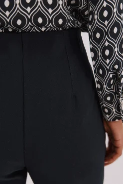 Cortefiel Calças-Calças com zíper Preto