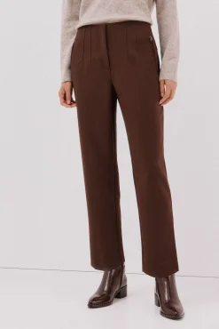 Cortefiel Calças-Calças com zíper Castanho