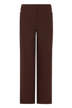 Cortefiel Calças-Calças com zíper Castanho