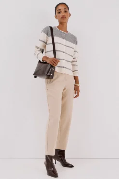 Cortefiel Calças-Calças com zíper Tostado