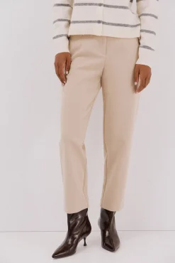 Cortefiel Calças-Calças com zíper Tostado