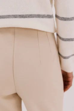 Cortefiel Calças-Calças com zíper Tostado