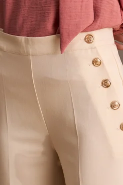 Polín Et Moi Jeans-Calças de fato com botões Diane Tostado