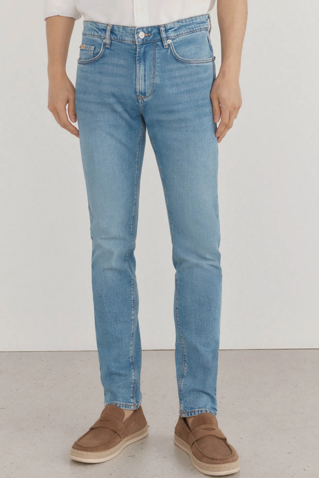 Pedro del Hierro Jeans|Calças-Calças de ganga premium flex corte slim Azul