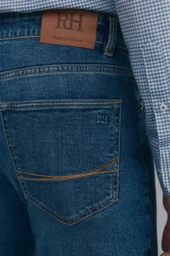 Pedro del Hierro Jeans|Calças-Calças de ganga premium flex corte slim Azul