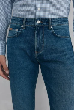 Pedro del Hierro Jeans|Calças-Calças de ganga premium flex corte slim Azul