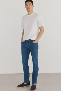Pedro del Hierro Jeans|Calças-Calças de ganga premium flex corte slim Azul