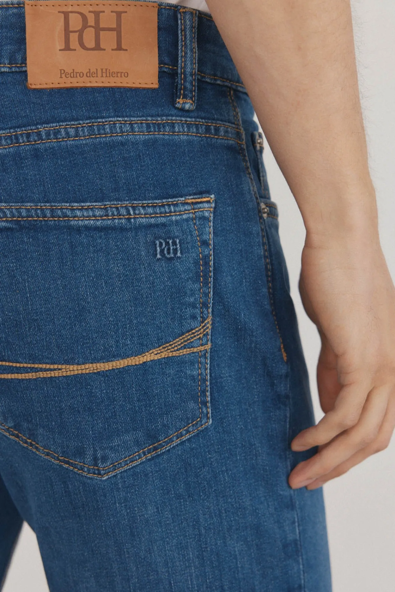 Pedro del Hierro Jeans|Calças-Calças de ganga premium flex corte slim Azul