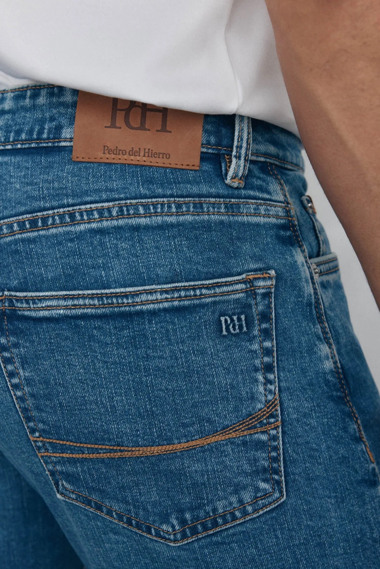 Pedro del Hierro Jeans|Calças-Calças de ganga premium flex regular fit Azul