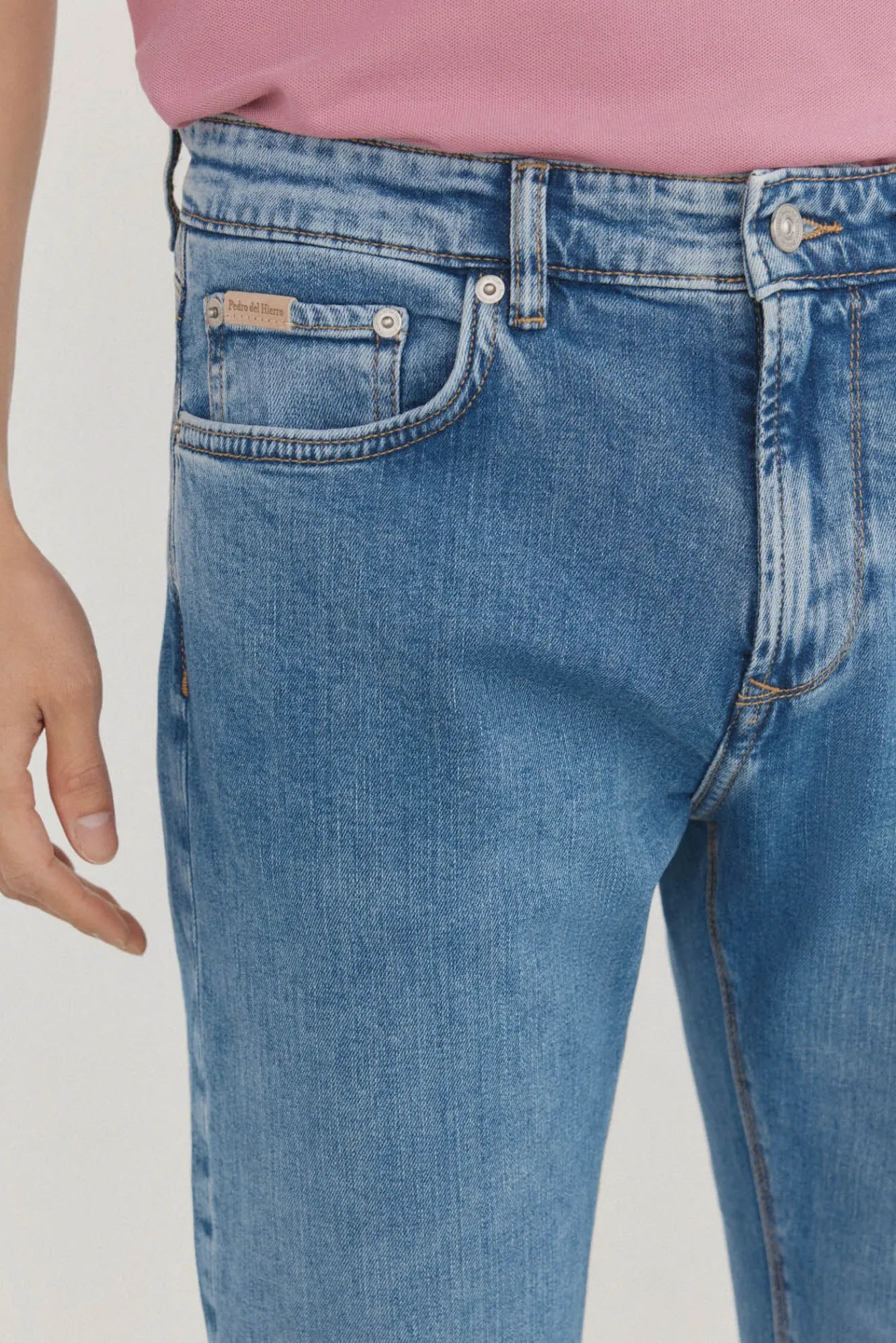 Pedro del Hierro Jeans|Calças-Calças de ganga premium flex regular fit Azul