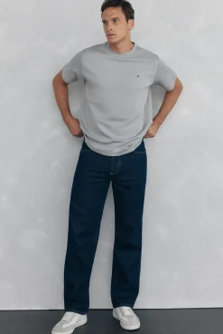 Pedro del Hierro Jeans|Calças-Calças de ganga straight fit Azul