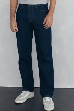 Pedro del Hierro Jeans|Calças-Calças de ganga straight fit Azul