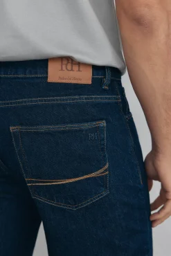 Pedro del Hierro Jeans|Calças-Calças de ganga straight fit Azul