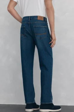 Pedro del Hierro Jeans|Calças-Calças de ganga straight fit Azul