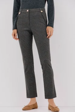 Cortefiel Calças-Calças de malha femininas Cinzento