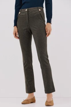 Cortefiel Calças-Calças de malha femininas Castanho