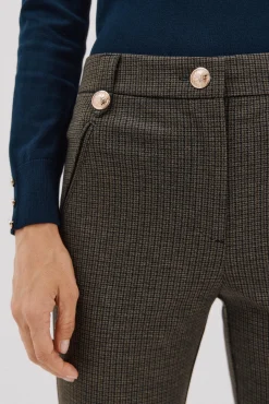 Cortefiel Calças-Calças de malha femininas Castanho