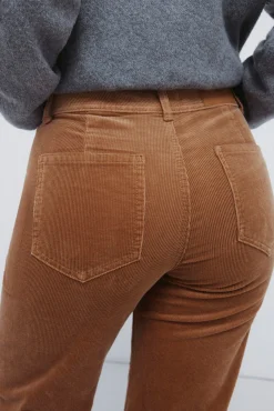 Springfield Calças-Calças de marinheiro de veludo cotelê cru