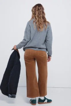 Springfield Calças-Calças de marinheiro de veludo cotelê cru