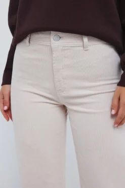 Springfield Calças-Calças de marinheiro de veludo cotelê cru