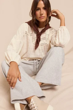 Slowlove Calças-Calças de moletom cargo Cinzento