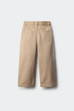 Springfield Kids Calças-Calças de perna larga com 5 bolsos para menino bege