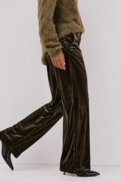 Cortefiel Calças-Calças de veludo Verde