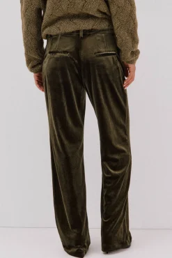 Cortefiel Calças-Calças de veludo Verde