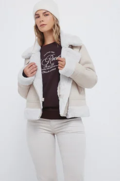 Springfield Calças-Calças de veludo cotelê com boca de sino baixa cru