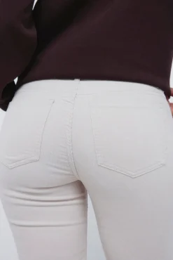 Springfield Calças-Calças de veludo cotelê com boca de sino baixa cru