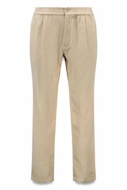 OOTO Calças-Calças de veludo veludo com elástico Tostado