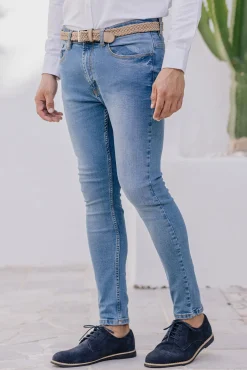 Celopman Jeans|Calças-Calças denim skinny azul