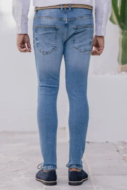 Celopman Jeans|Calças-Calças denim skinny azul