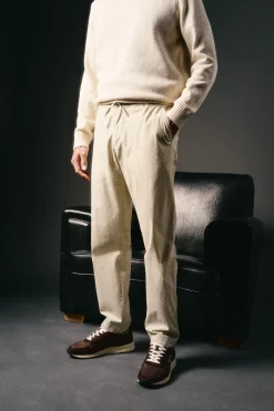 OOTO Calças-Calças elásticas leves Tostado