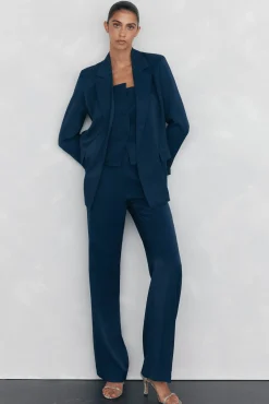 Pedro del Hierro Calças-Calças flare Azul