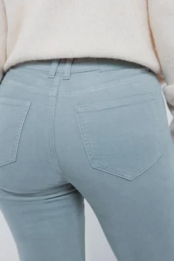 Springfield Calças-Calças flare de veludo cotelê verde