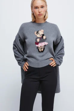 Springfield Calças-Calças flare riscas preto