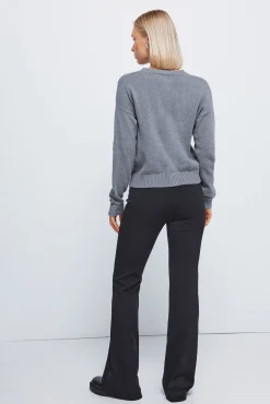 Springfield Calças-Calças flare riscas preto