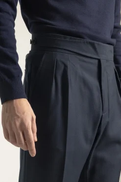 PuroEGO Calças|Chinos-Calças Gurkha slim fit Azul