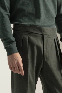 PuroEGO Calças|Chinos-Calças Gurkha slim fit Verde