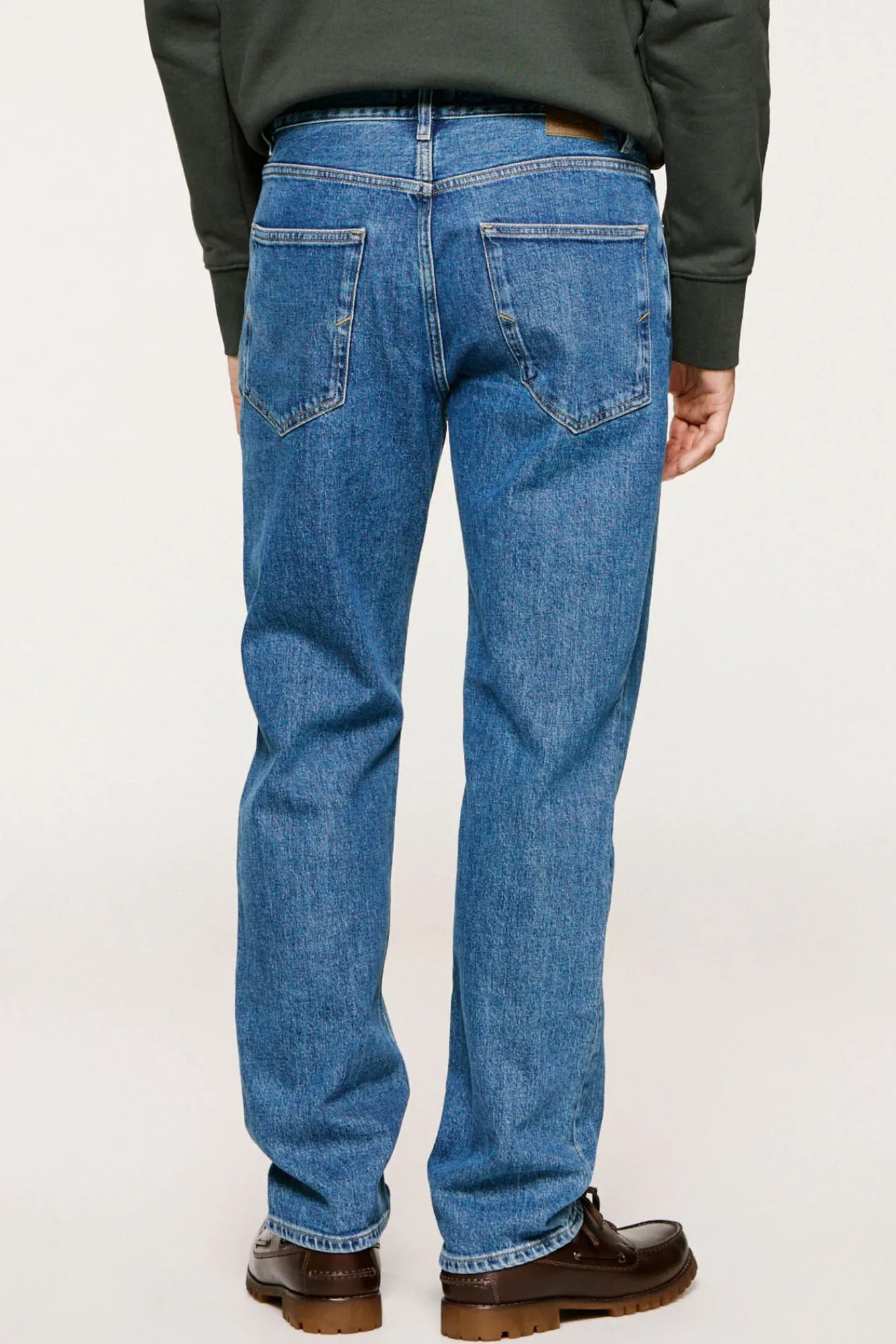 Selected Jeans|Calças-Calças jeans de corte reto Azul