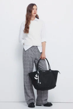 Springfield Calças-Calças jogger de perna larga cinzento