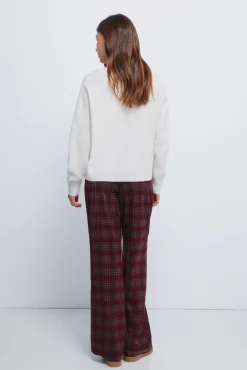 Springfield Calças-Calças jogger xadrez estampado