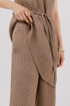 Cortefiel Calças-Calças largas Castanho