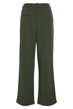 Vila Calças-Calças largas com botões Verde
